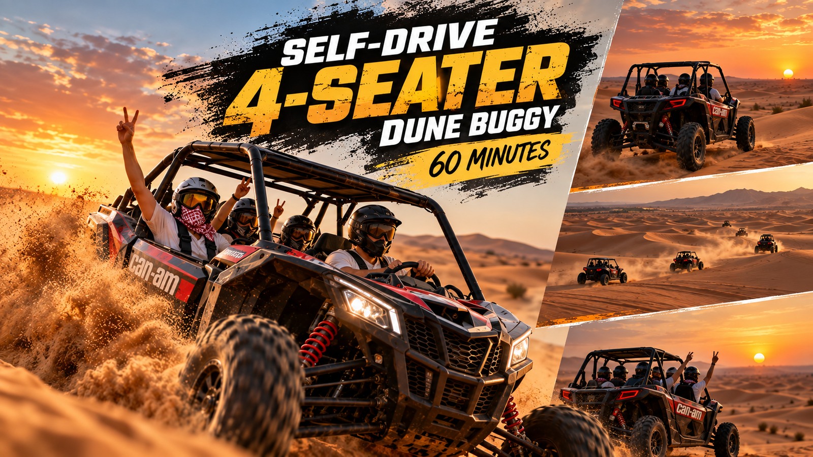 Self-drive 4-Seater Dune Buggy 60 minutes