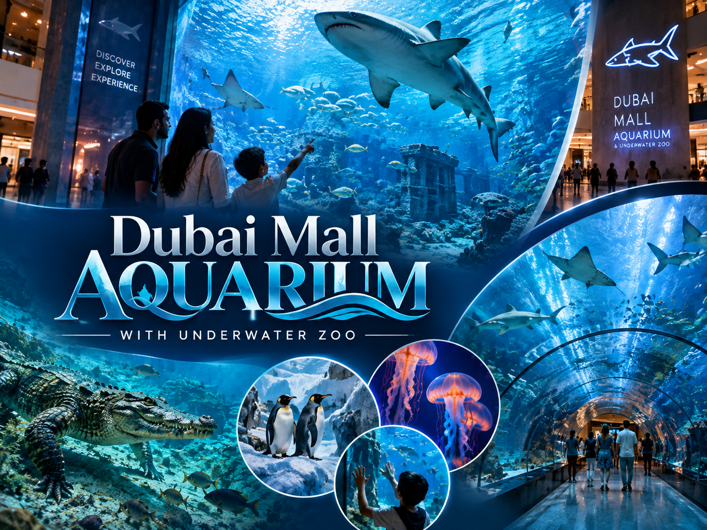 Dubai Mall Aquarium With Underwater Zoo