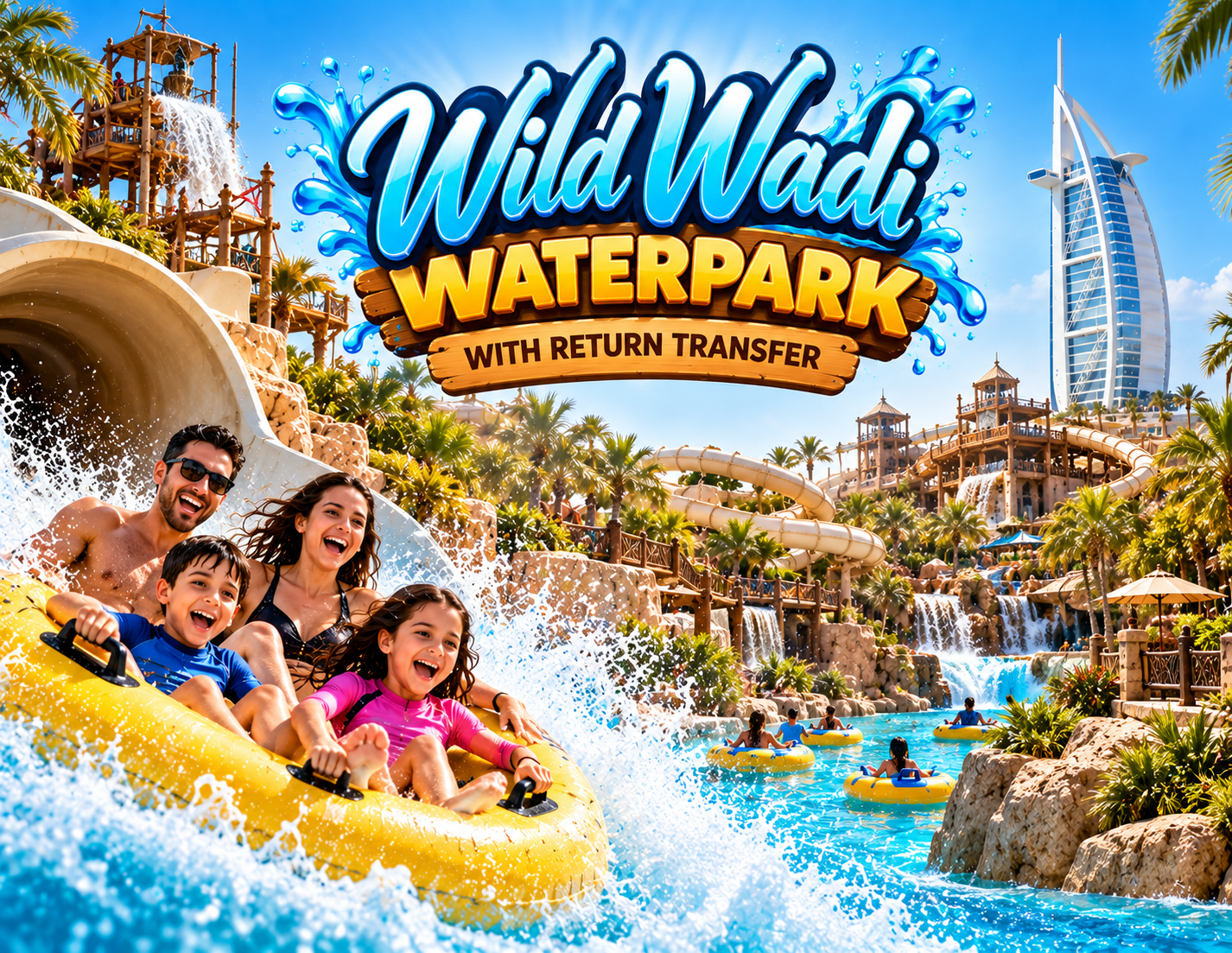 Wild Wadi Waterpark with return transfer