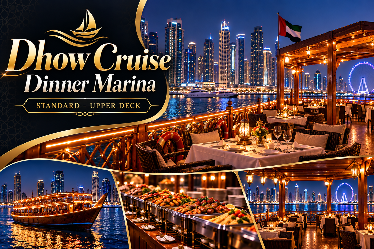 Dhow Cruise Dinner Marina Standard - Upper Deck
