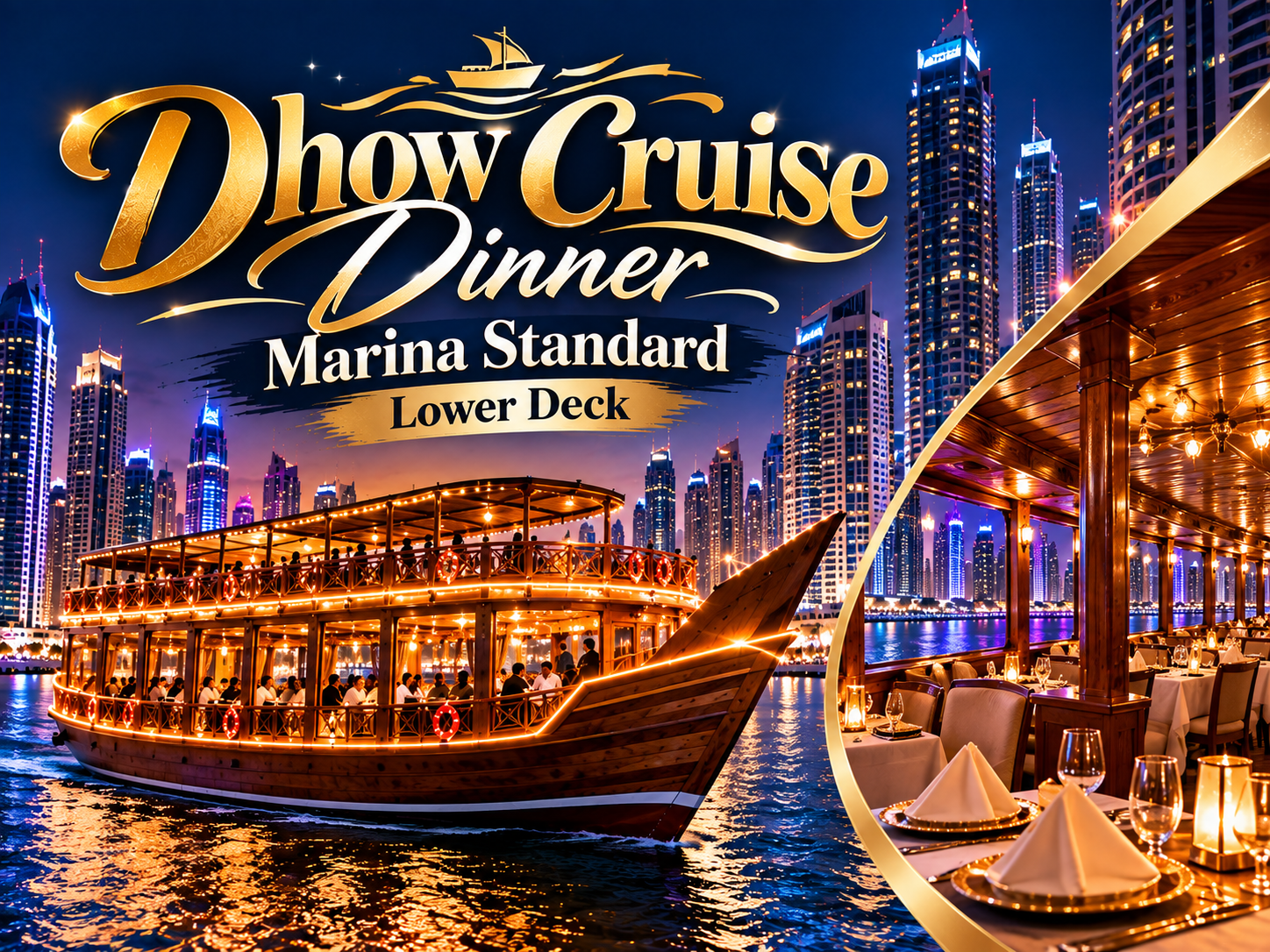 Dhow Cruise Dinner Marina Standard - Lower Deck