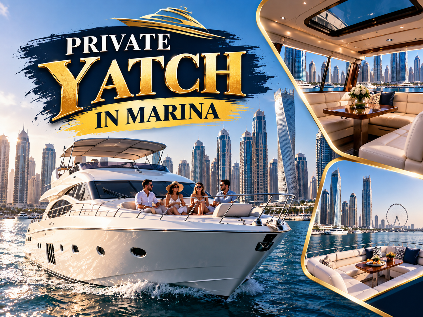 PRIVATE  YATCH  IN MARINA