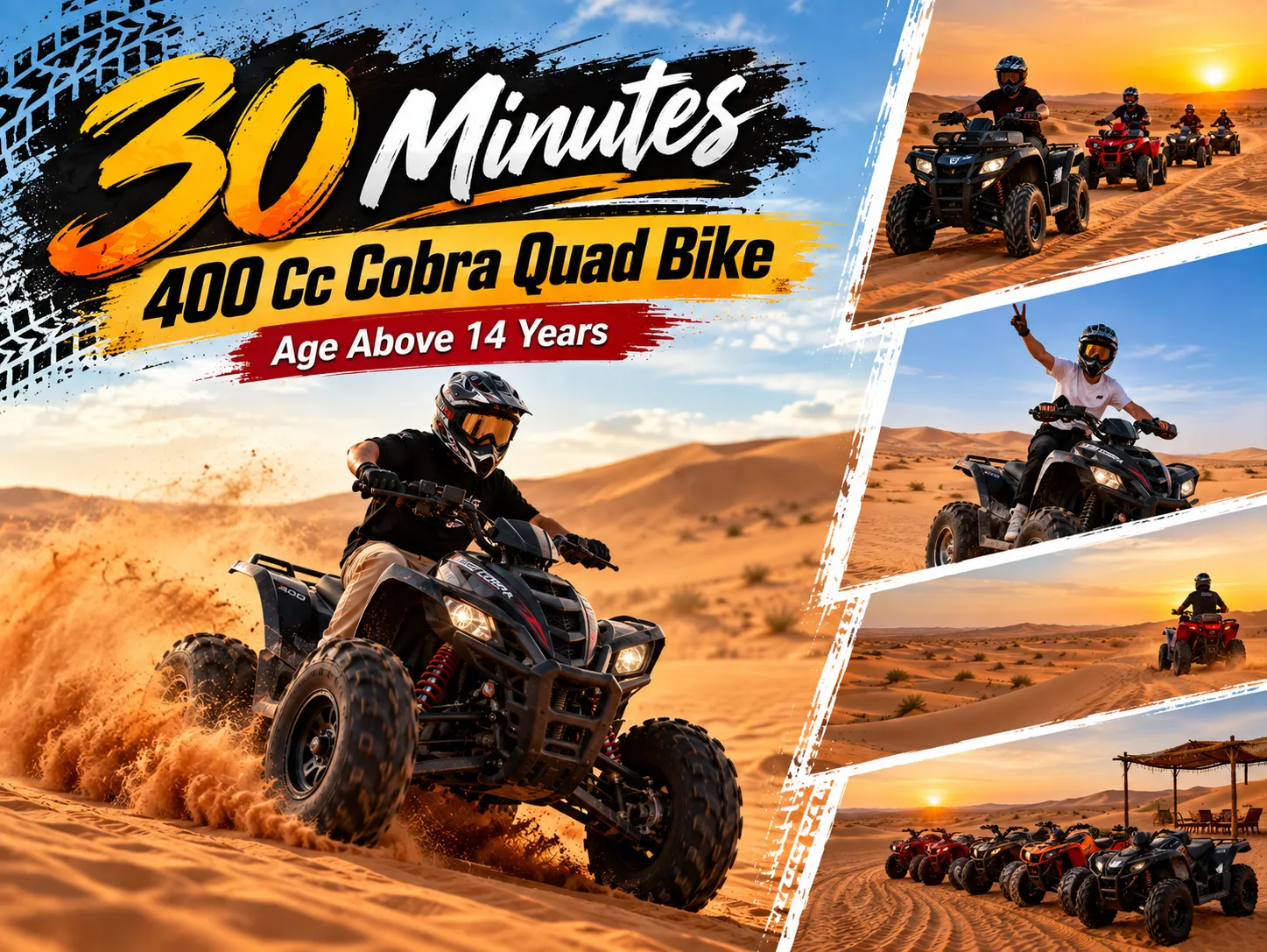 30 Minutes 400 Cc Cobra Quad Bike ( Age Above 14 Years )