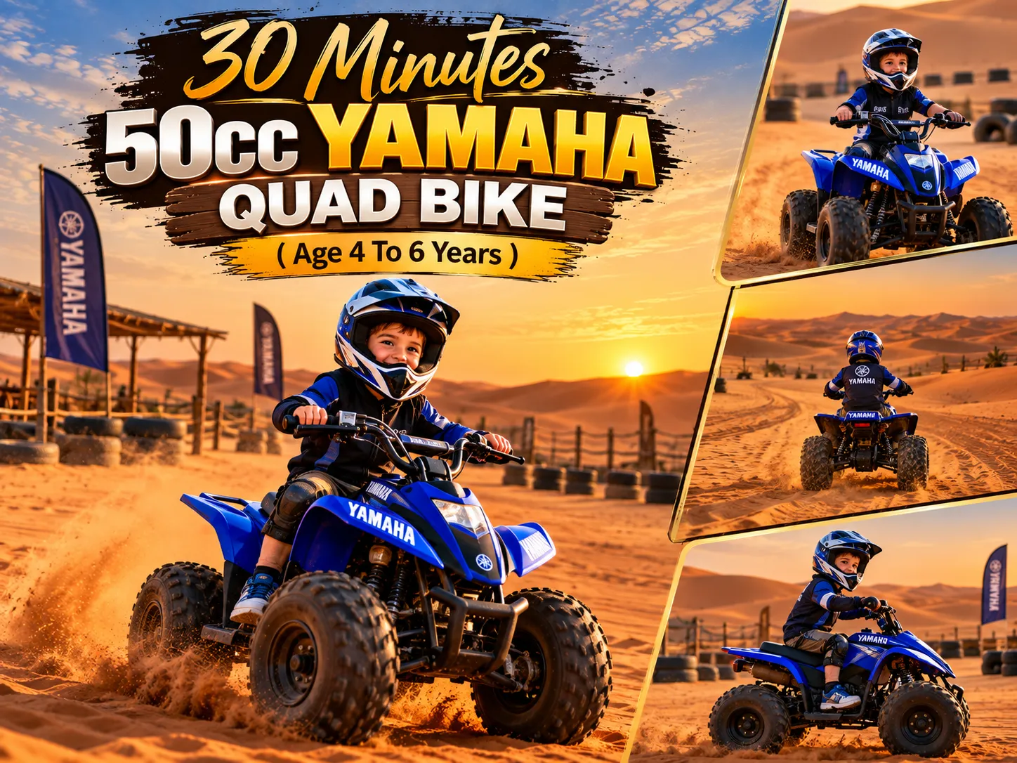 30 Minutes 50cc Yamaha Quad Bike ( Age 4 To 6 Years )