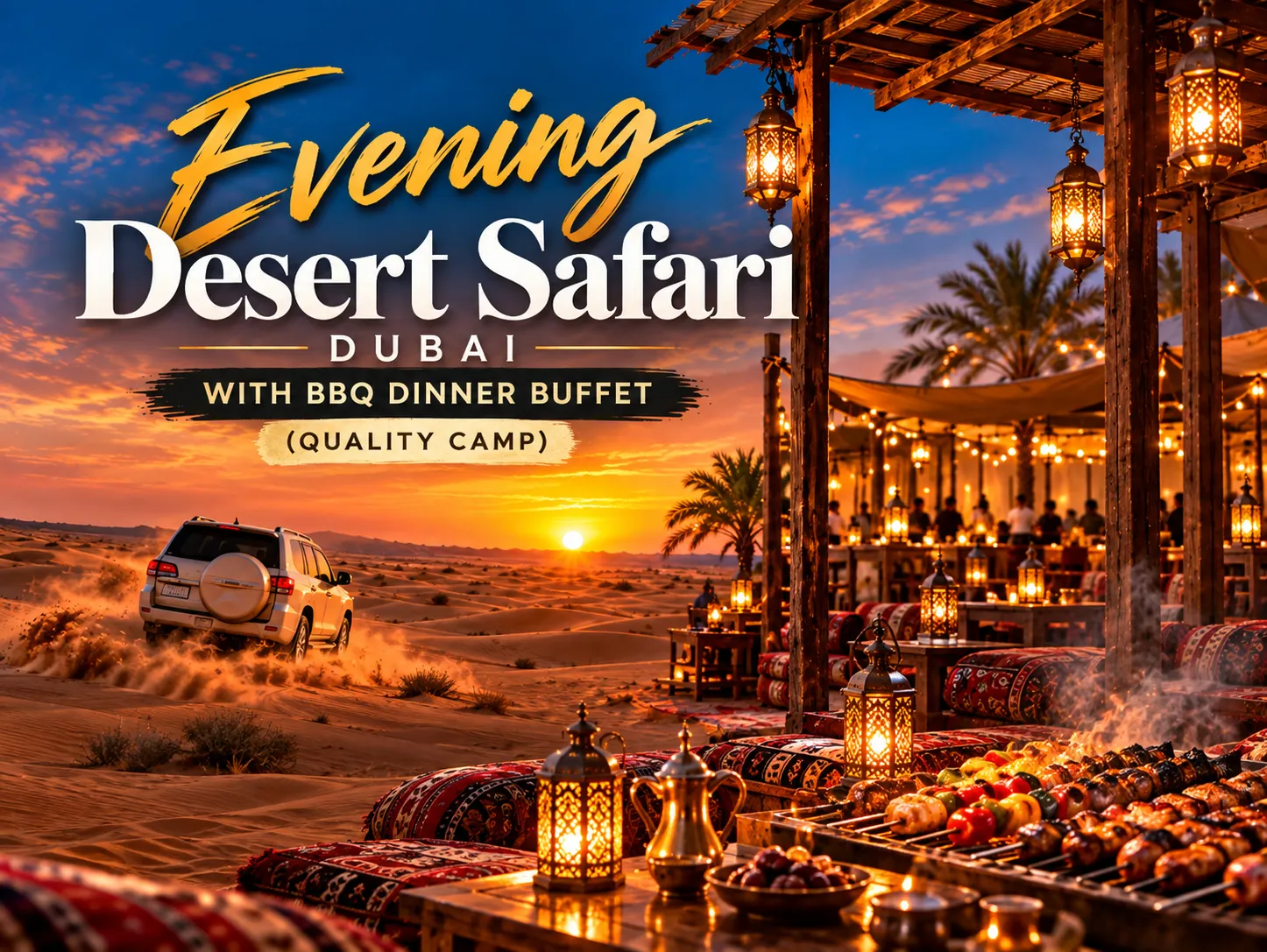Evening Desert Safari Dubai With BBQ Dinner Buffet ( Quality Camp )