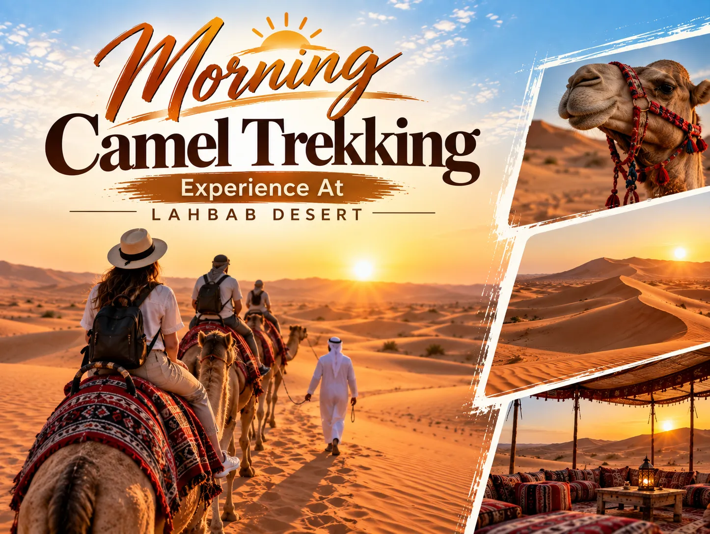 Morning Camel Trekking Experience At Lahbab Desert
