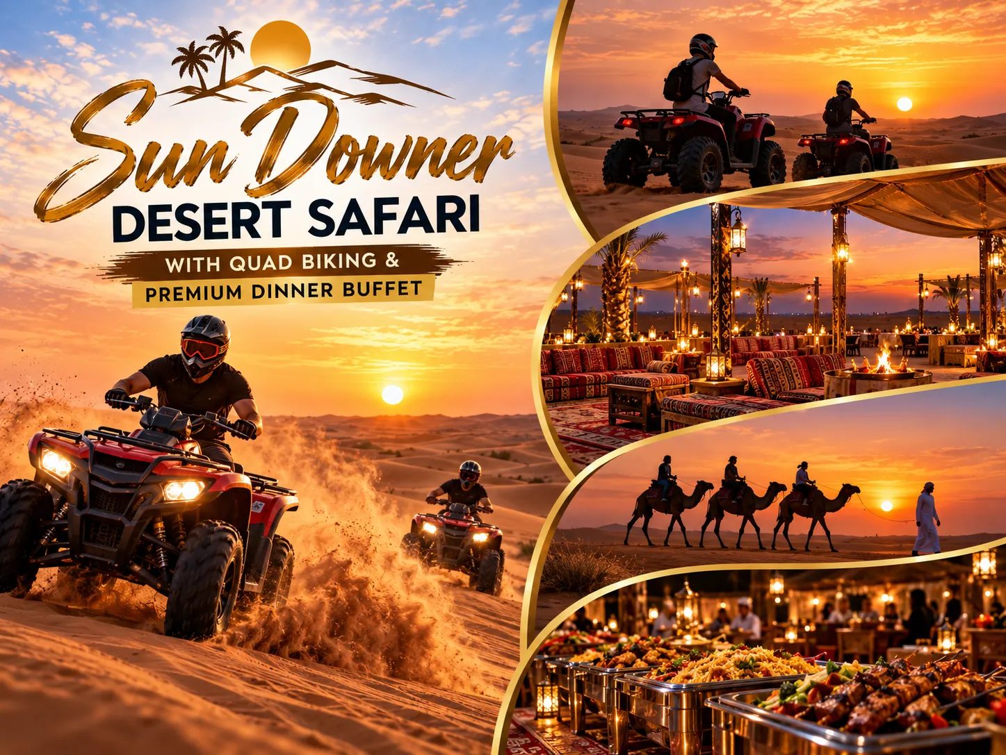 Sun Downer Desert Safari With Quad Biking & Premium Dinner Buffet