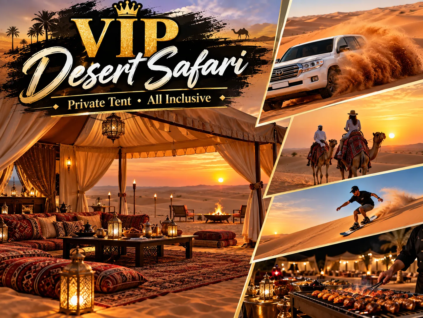 VIP Desert Safari With Private Tent All Inclusive