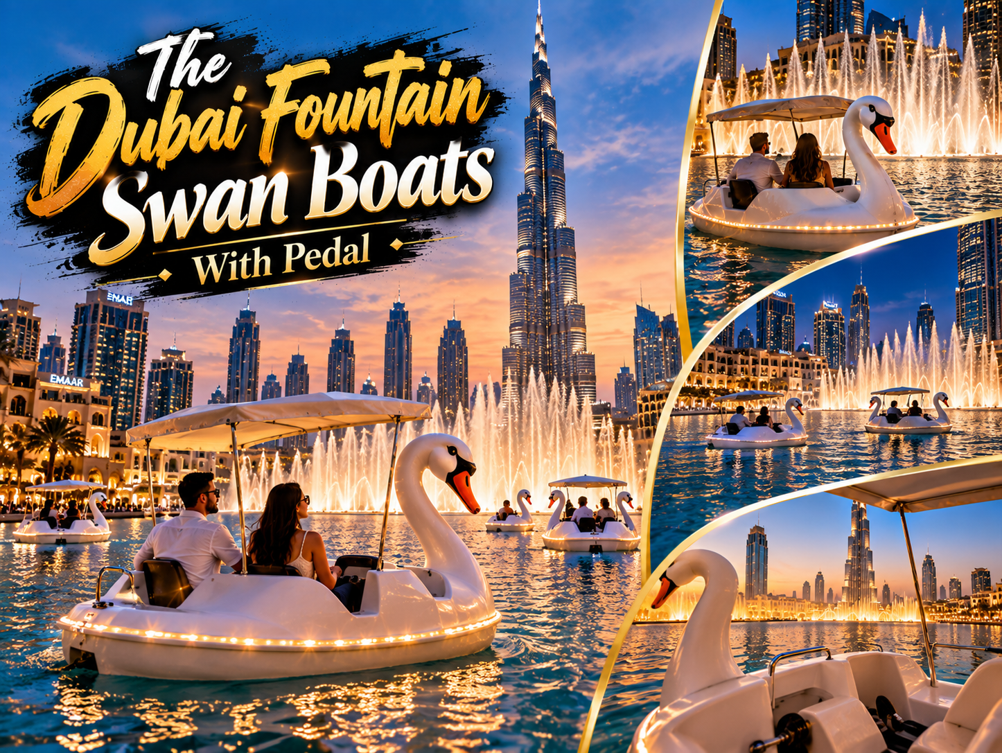 The Dubai Fountain Swan Boats With Pedal